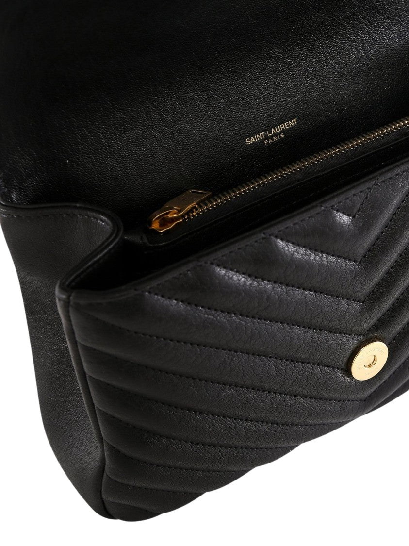 Saint Laurent Matelassé Leather Shoulder Bag With Padded Design