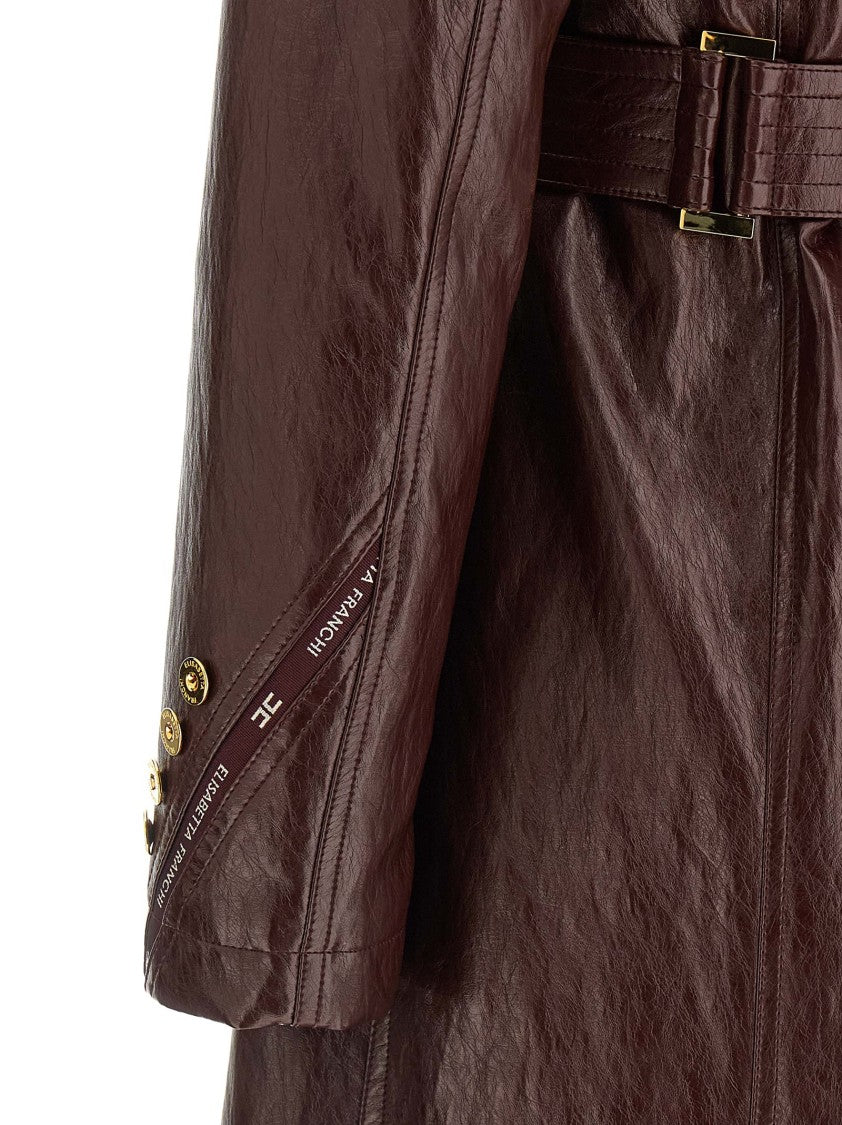Elisabetta Franchi Craquelé Trench Coat
