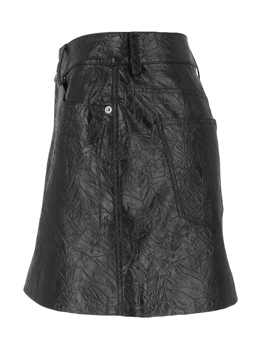 Michael Kors Textured Faux Leather Mini Skirt