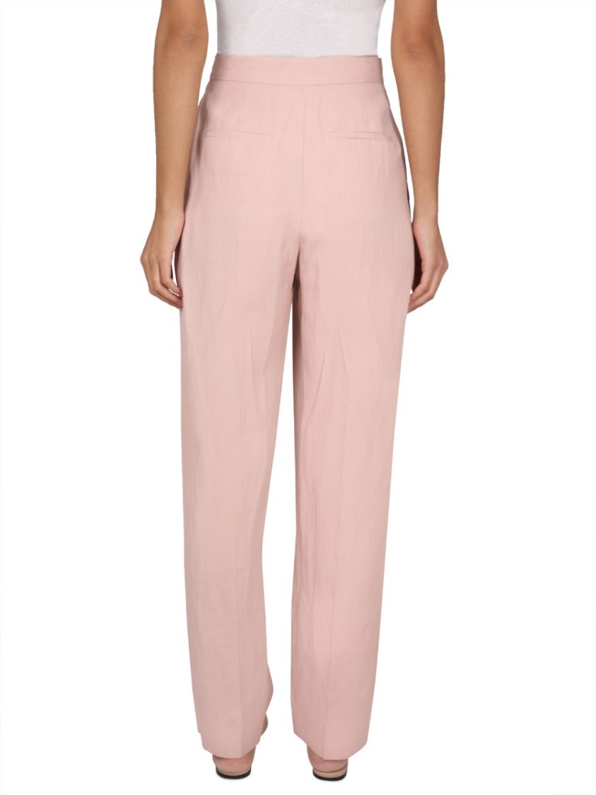Stella Mccartney Pleated High-Waisted Soft Pants With Hook