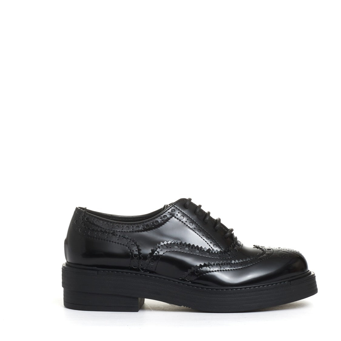 Strategia Lace-Up Shoe with Perforated Detailing and Rubber Sole