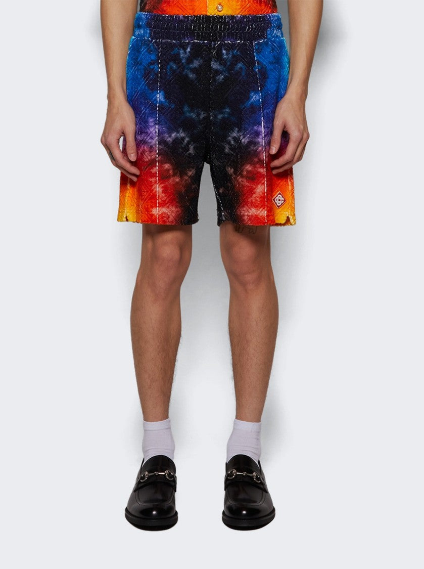 Casablanca Jacquard Monogram Shorts - Tie Dye