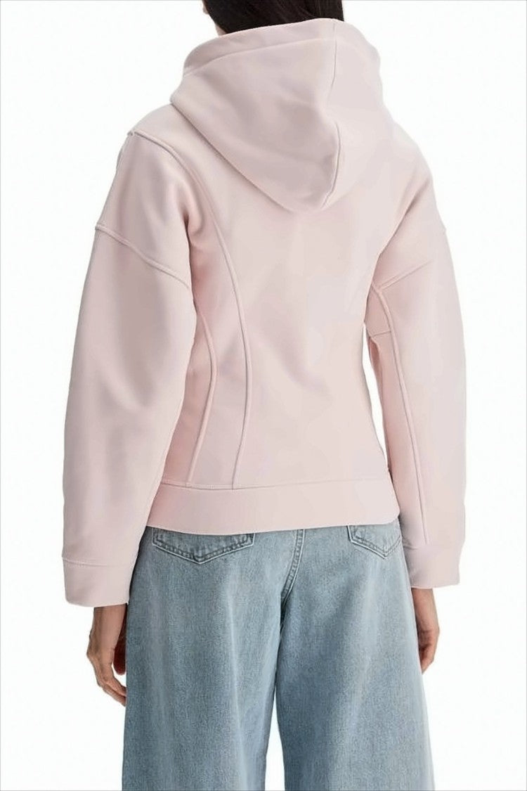 Ganni Front-Zip Hoodie In Soft Organic Cotton