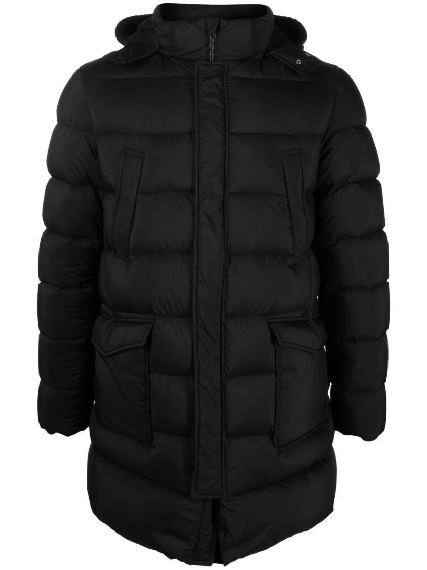 Herno Woven Half Coat With Structured Silhouette
