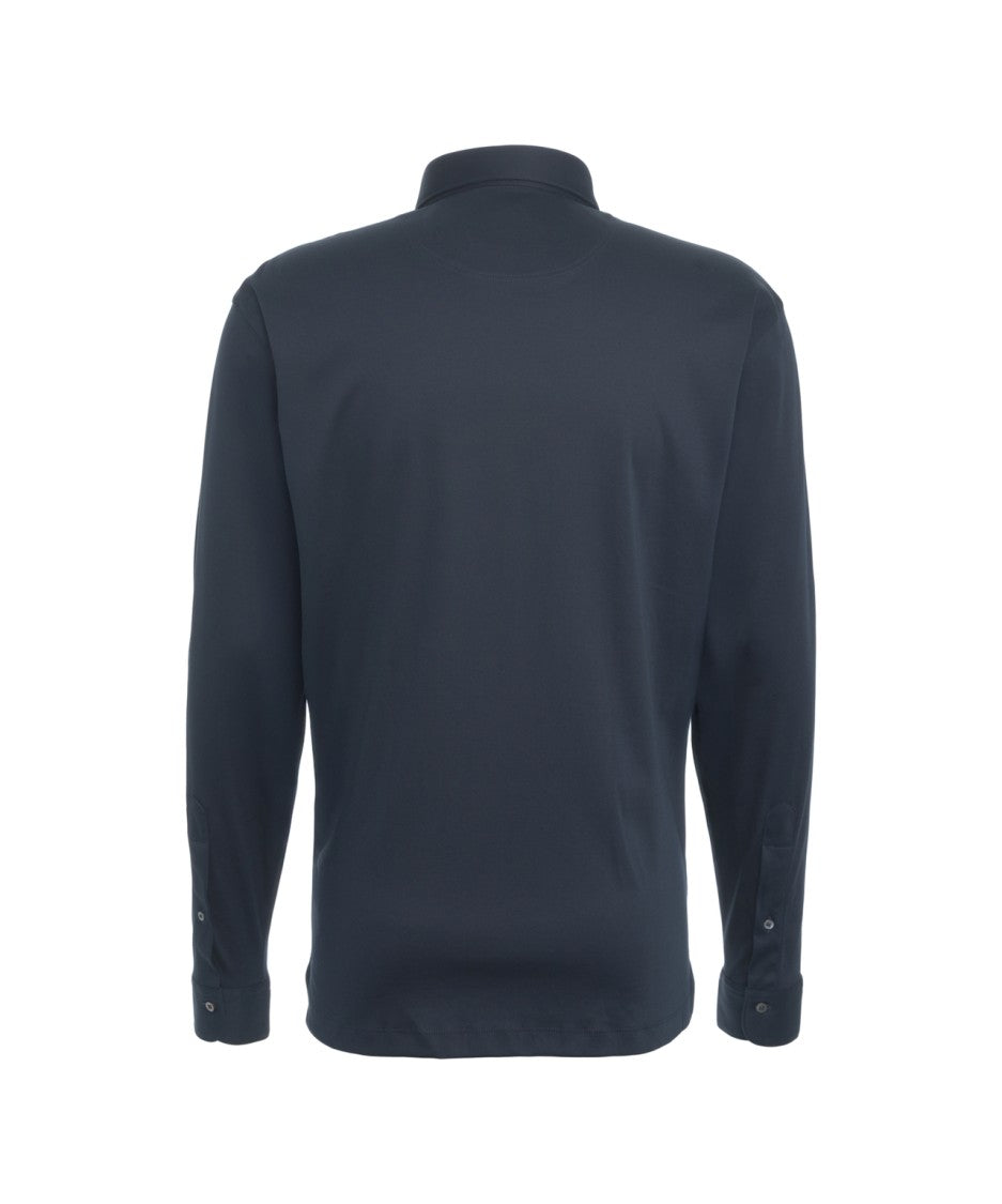 Guglieminotti Timeless Long-Sleeve Polo With Classic Collar And Tailored Fit