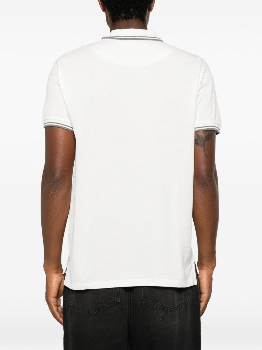 Vivienne Westwood Short-Sleeve Grey Accent Cotton Polo Shirt