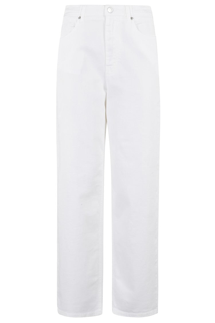Department Five Carrot-Leg White Jeans With Five-Pocket Design