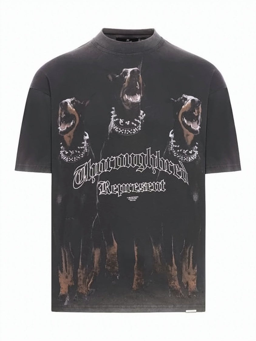 Represent Bold Graphic Print Short-Sleeve T-Shirt With Gothic Text