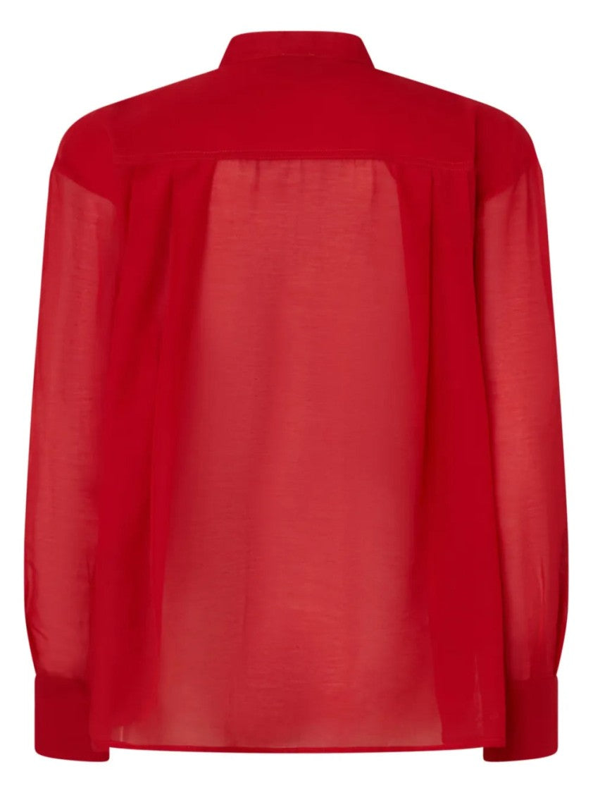 Pinko Sheer Red Long Sleeve Shirt