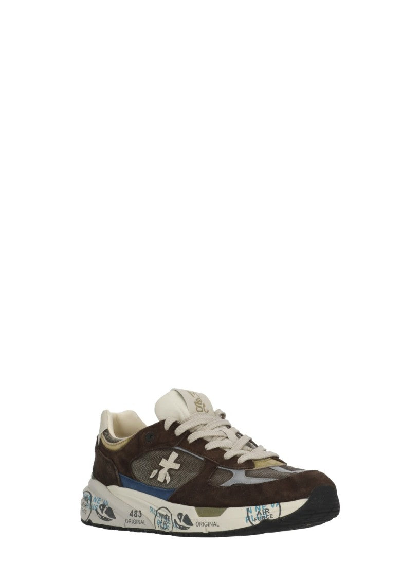 Premiata Brown Mase25 Suede Inserts Sneakers