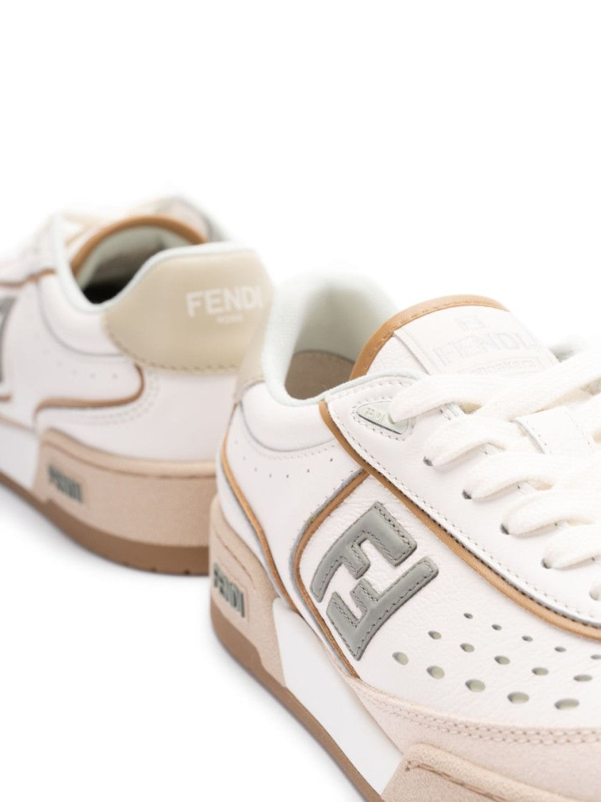 Fendi Sneakers With Perforated Detailing And Cushioned Sole