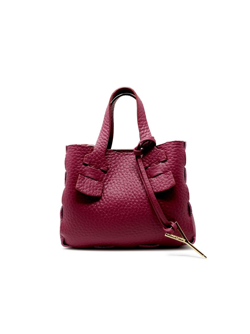 Elena Cardinali Bordeaux Leather Handbag