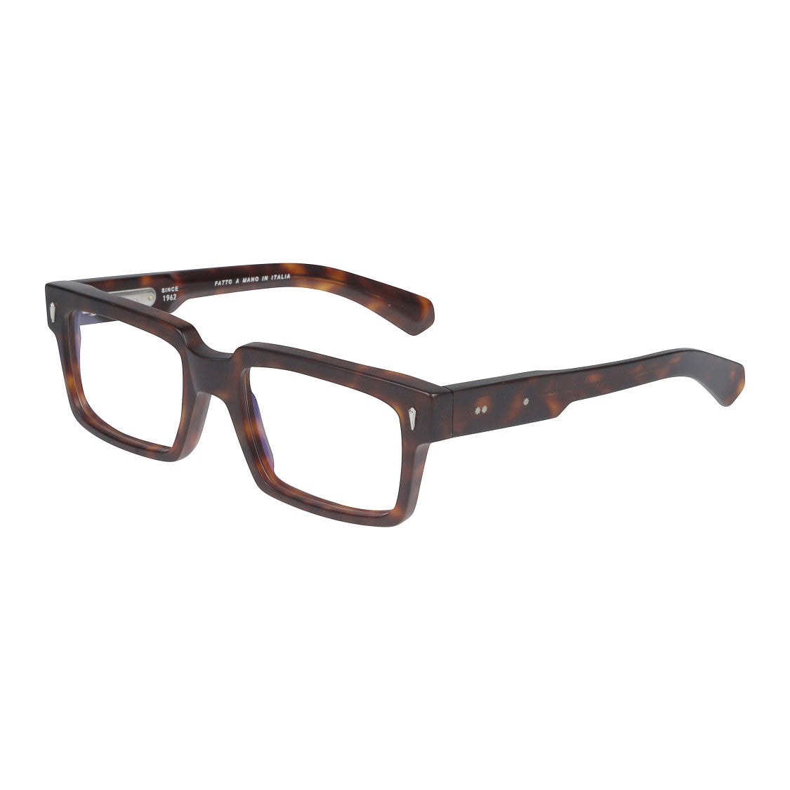 Kador Premium 2 Tortoiseshell Rectangular Frame Eyeglasses With Metallic Accents