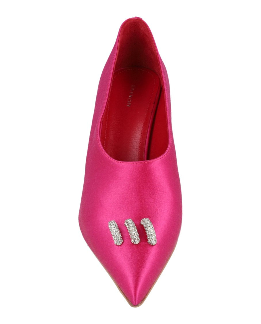 Givenchy Show Pumps In Satin With Crystals Details
