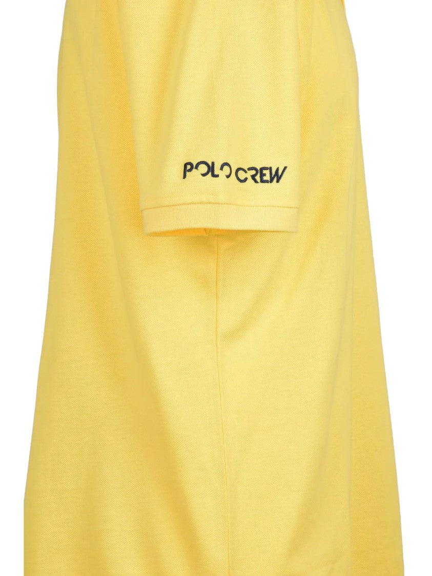 La Martina Yellow Embroidered Short-Sleeve Cotton Polo Shirt