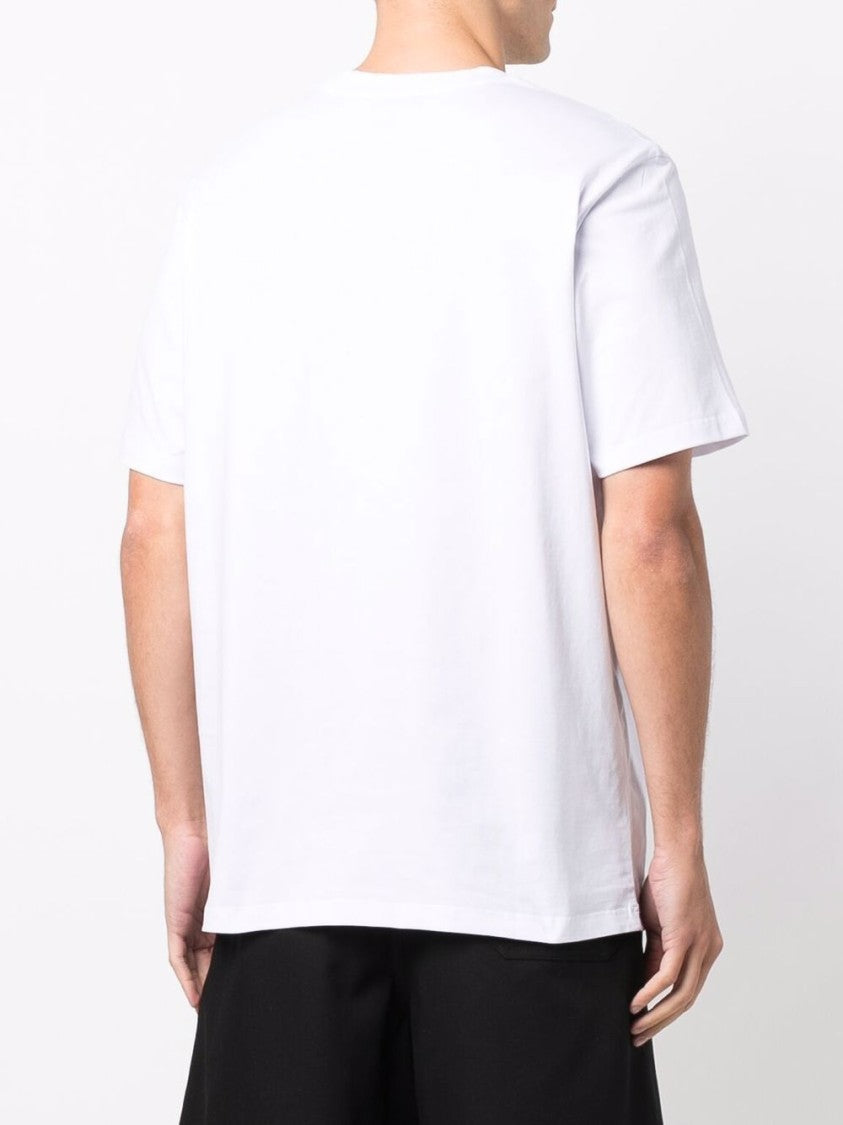 Msgm Short-Sleeve Cotton T-Shirt With Bold Print