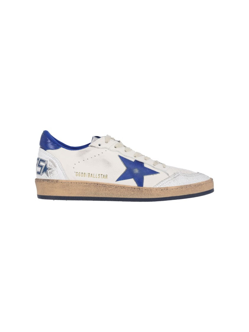 Golden Goose White Ballstar Leather Suede Sneakers