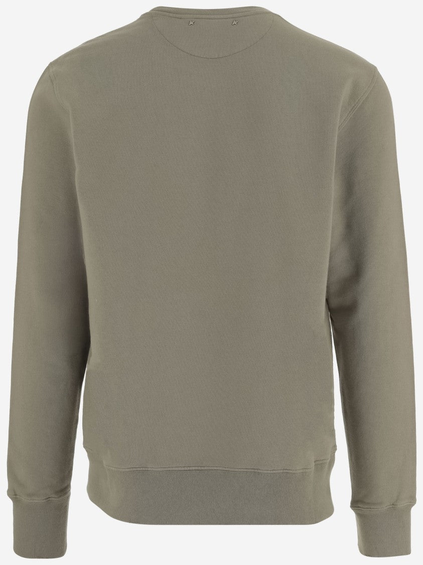 Golden Goose Muted Taupe Cotton Logo Sweatshirt