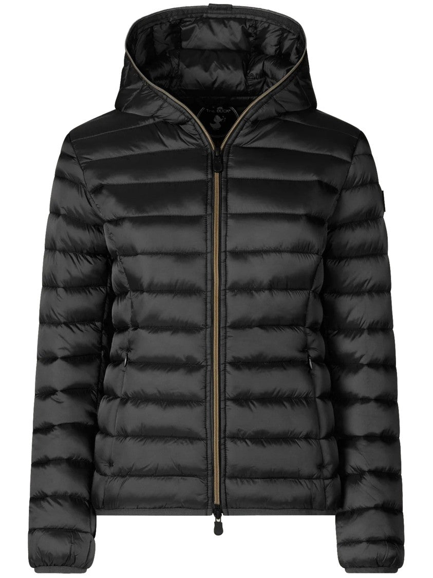 Save The Duck Black Alexa Lightweight Cropped Puffer Jacket