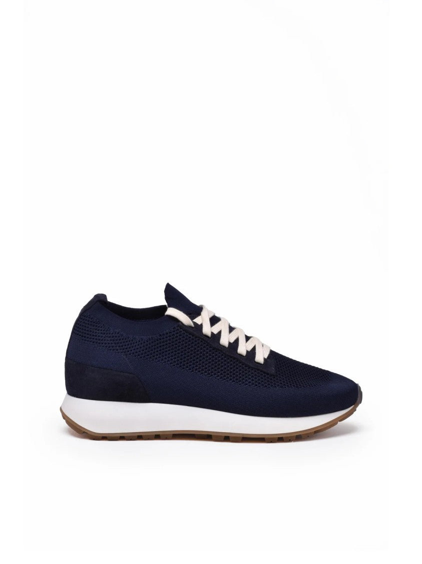 Eleventy Blue Men Fabric Sneakers