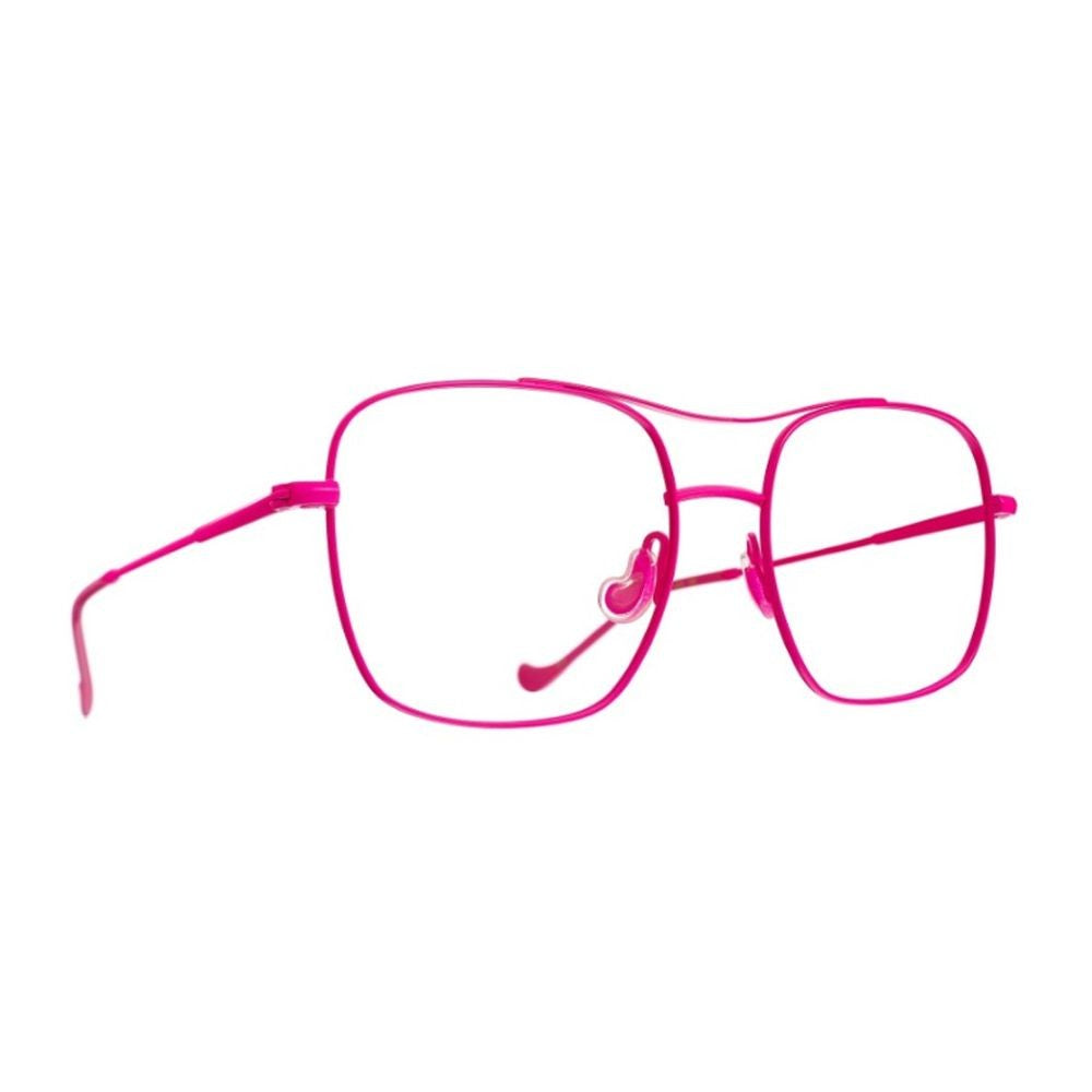 Caroline Abram Square Fuchsia Optical Frame With Double Bridge
