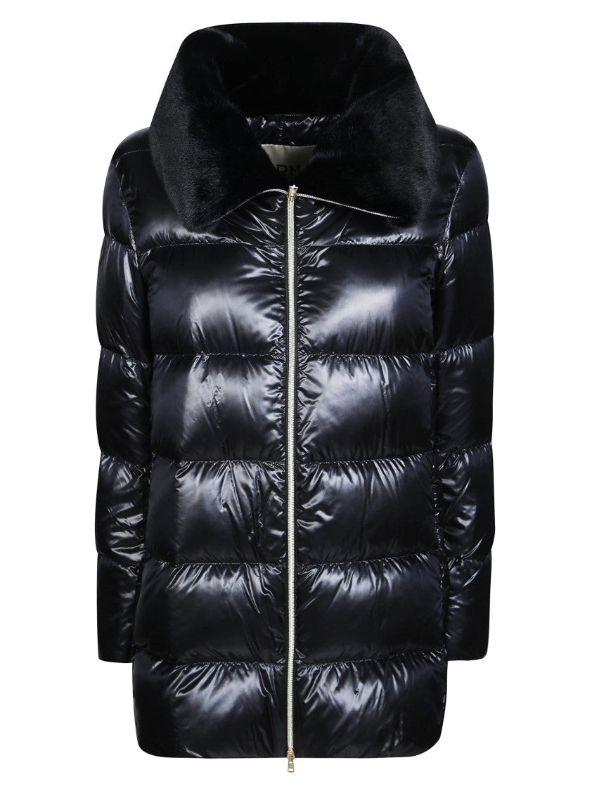 Herno A-Shape Ultralight Faux Fur Collar Down Jacket