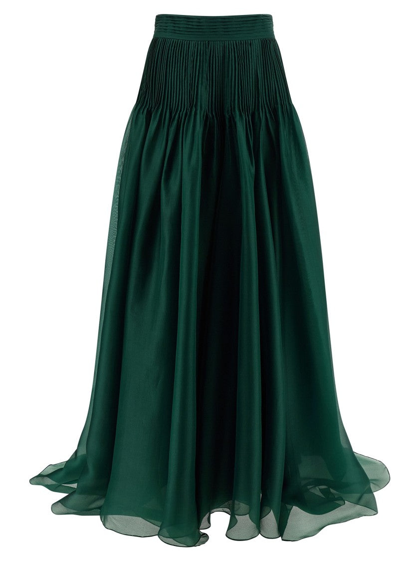 Carolina Herrera Pintucked Organza' Skirt