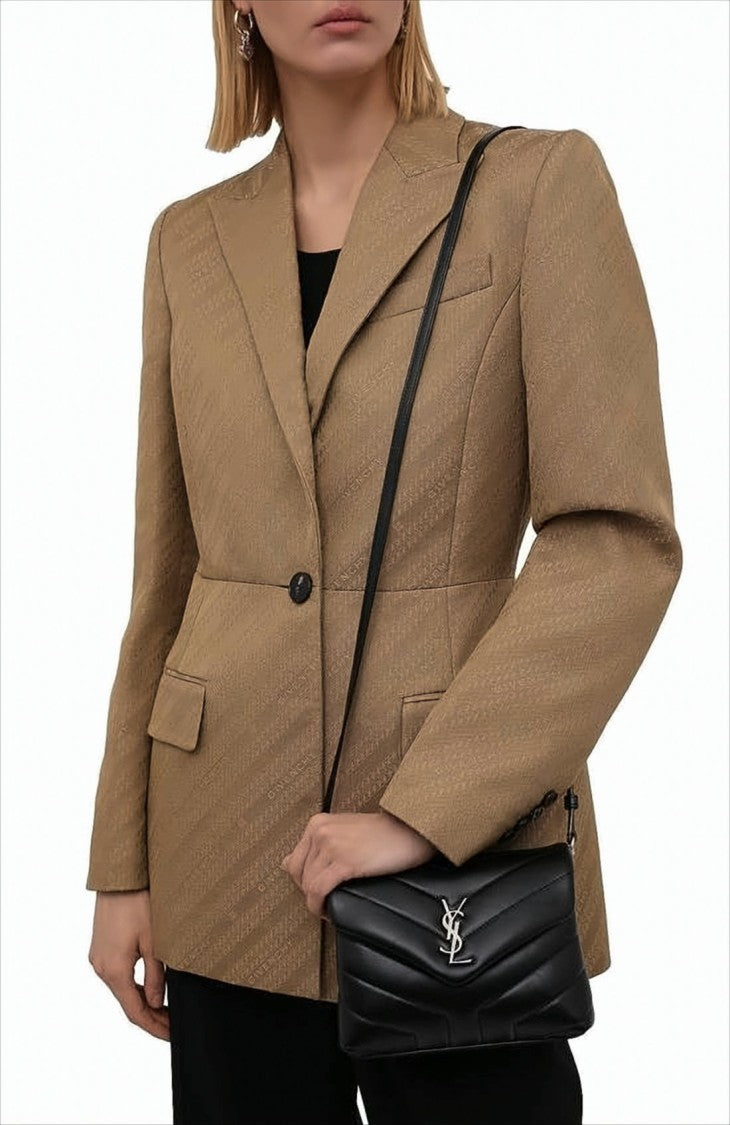 Saint Laurent Quilted Calf Leather Shoulder Bag With Adjustable Strap