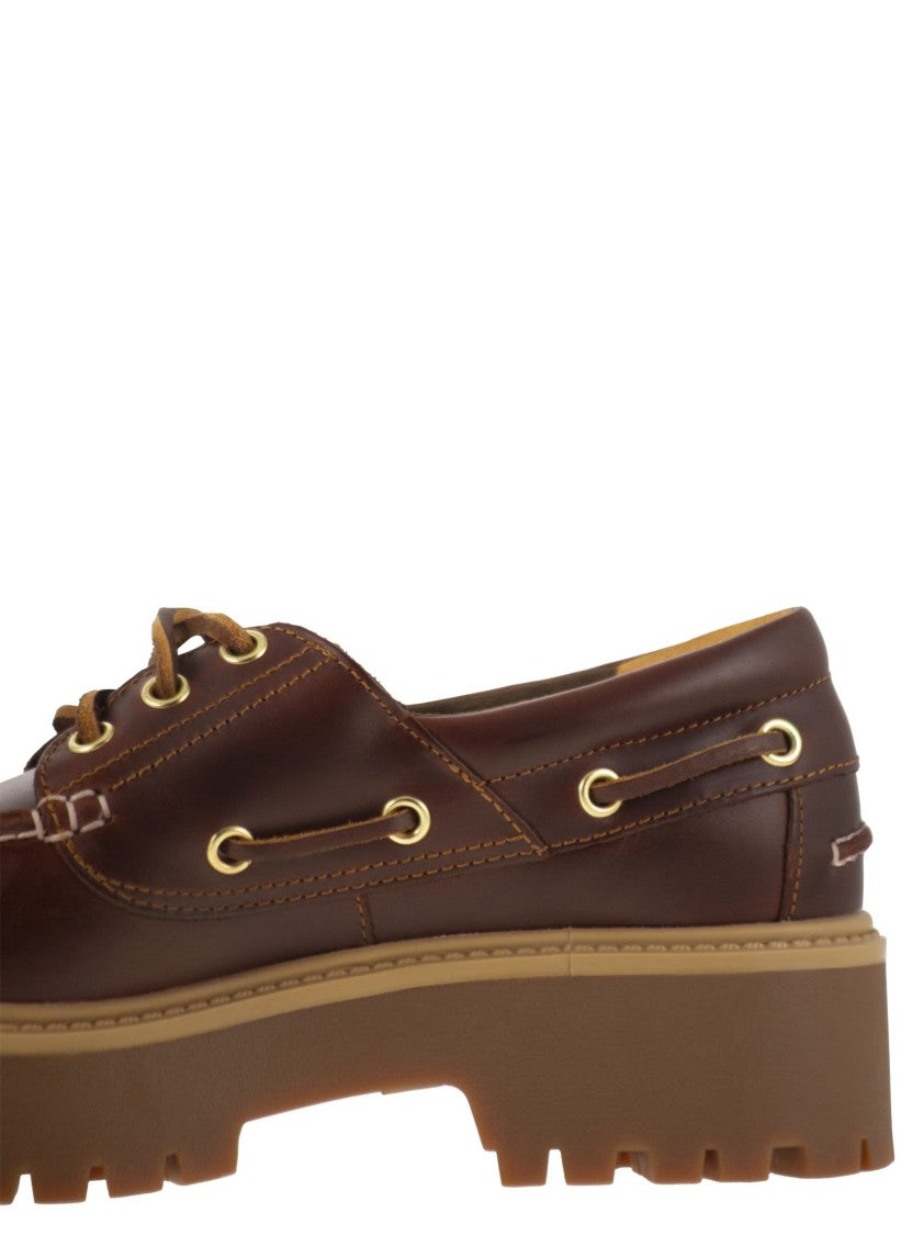 Timberland Platform Boat Shoe With Timberland® Premium Leather And Rebotl™ Lining