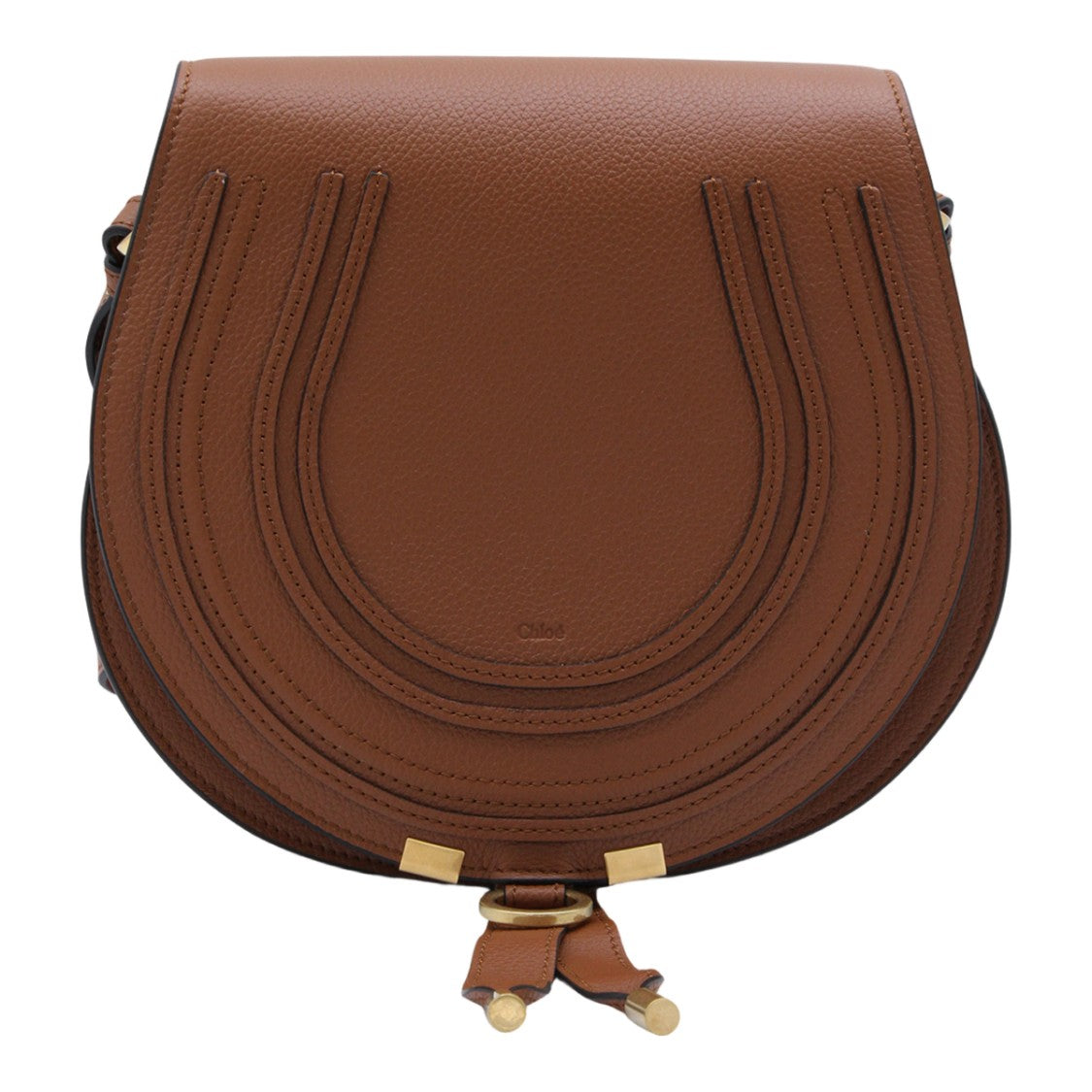 Chloé Structured Brown Shoulder Bag With Clean Lines And Versatile Design