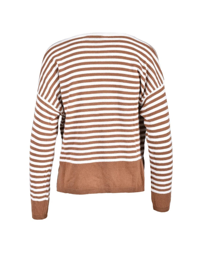 Ebarrito Brown Two-Tone Polyamide-Blend Sweater