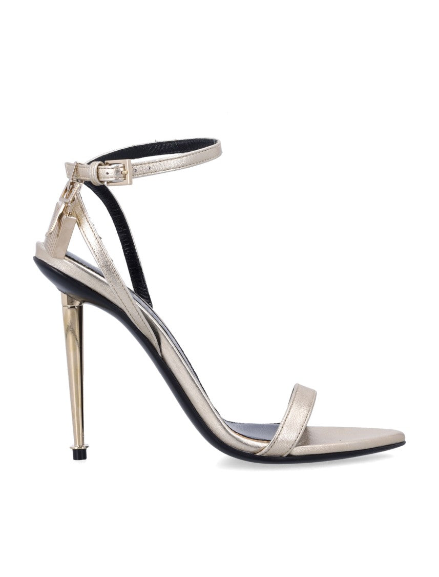 Tom Ford Padlock Metal Spike Heel Sandals