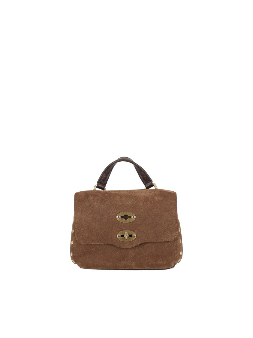 Zanellato Srl Soft Leather Handbag With Turn-Lock Closure And Studded Accents
