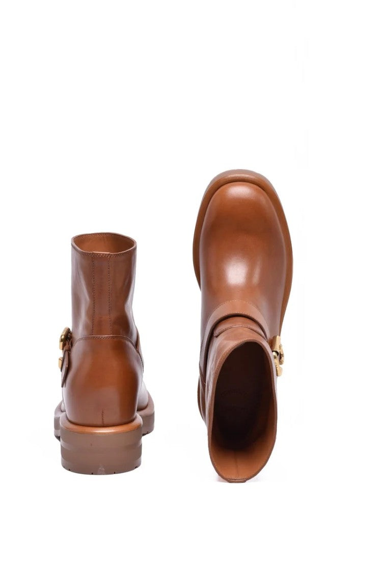 Chloé Biker Ankle Boot - Brown