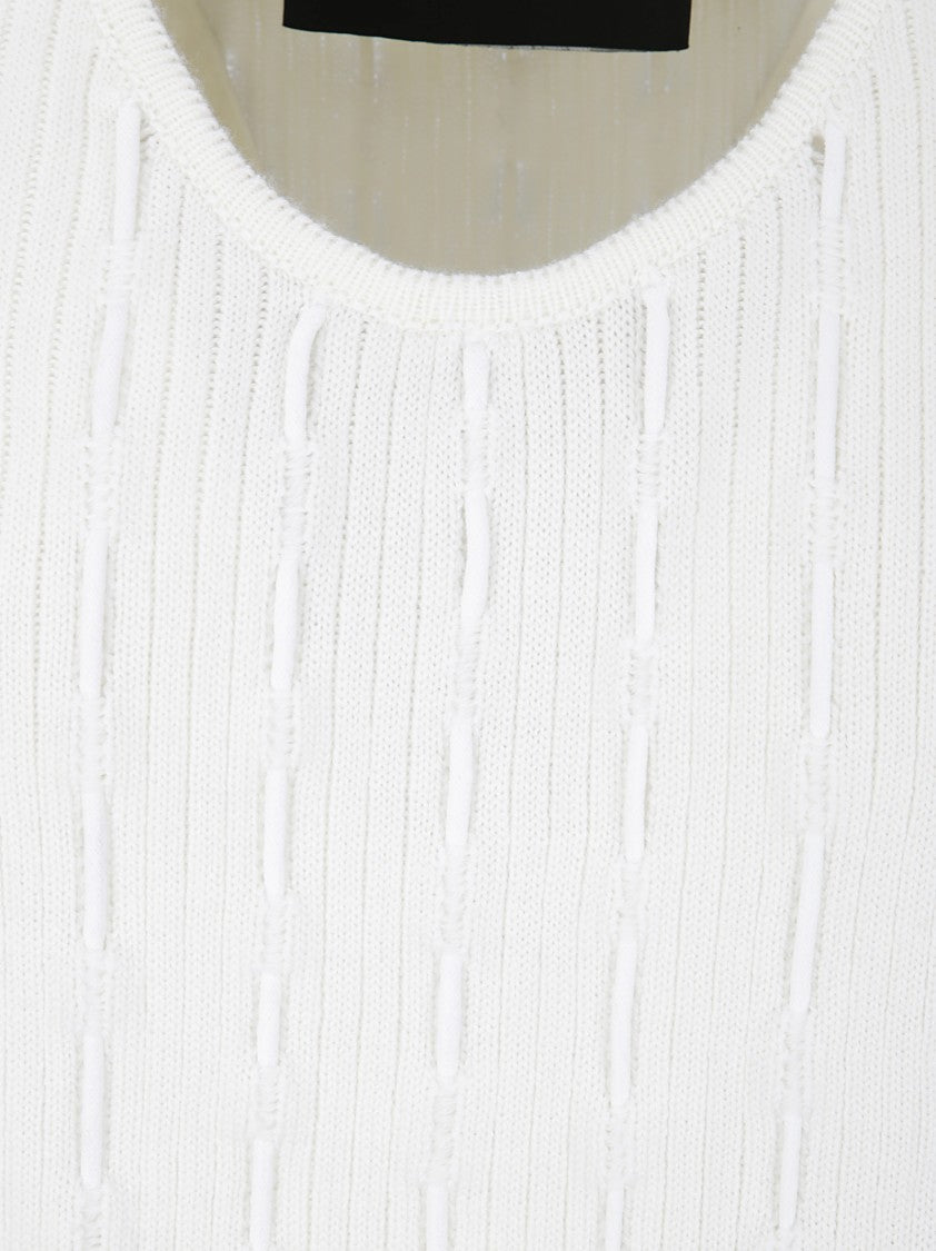 Institution Wool Top With String Inserts