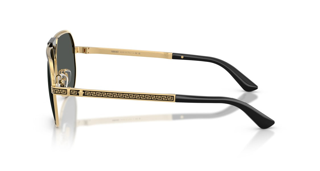 Versace Oversized Square Frame Sunglasses With Greek Key Detailing