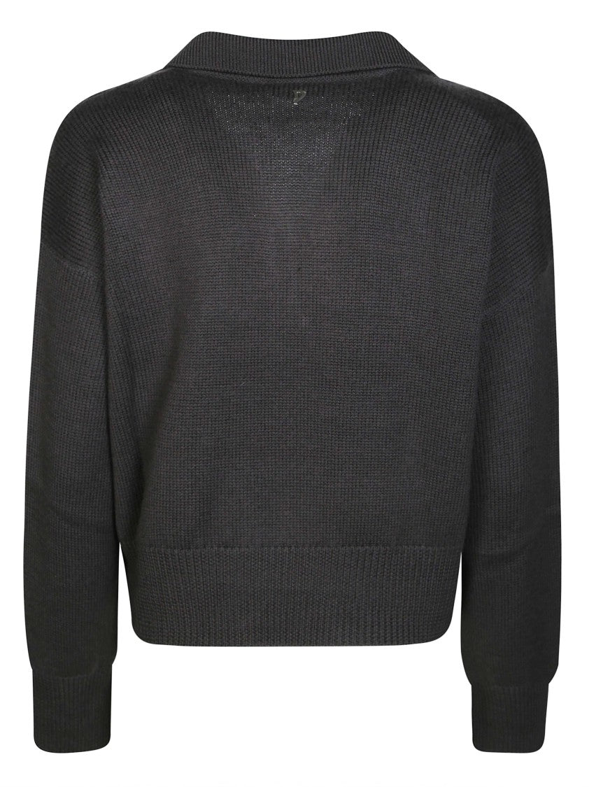 Dondup Textured Knit Wool Polo Shirt