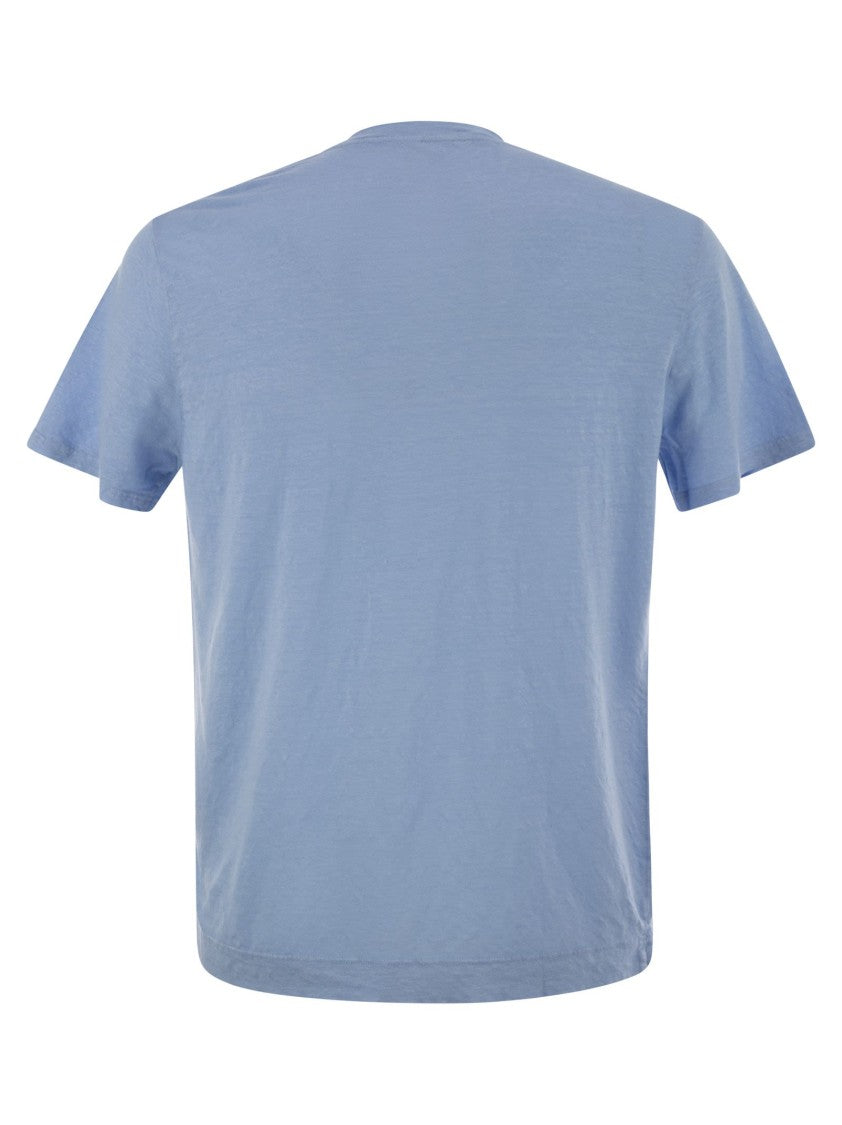 Fedeli Stretch Linen Short-Sleeved T-Shirt