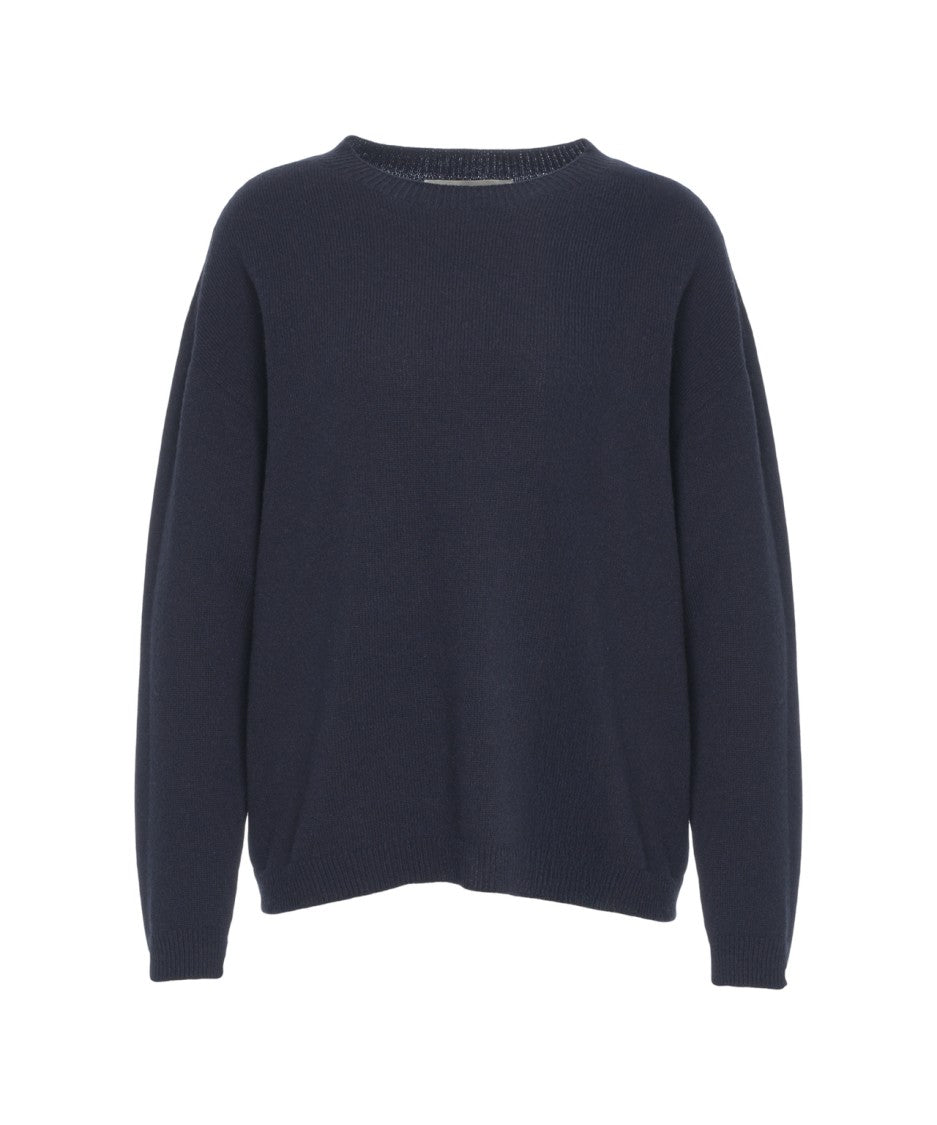 Jucca Cashmere Crew Neck Sweater With Ribbed Details