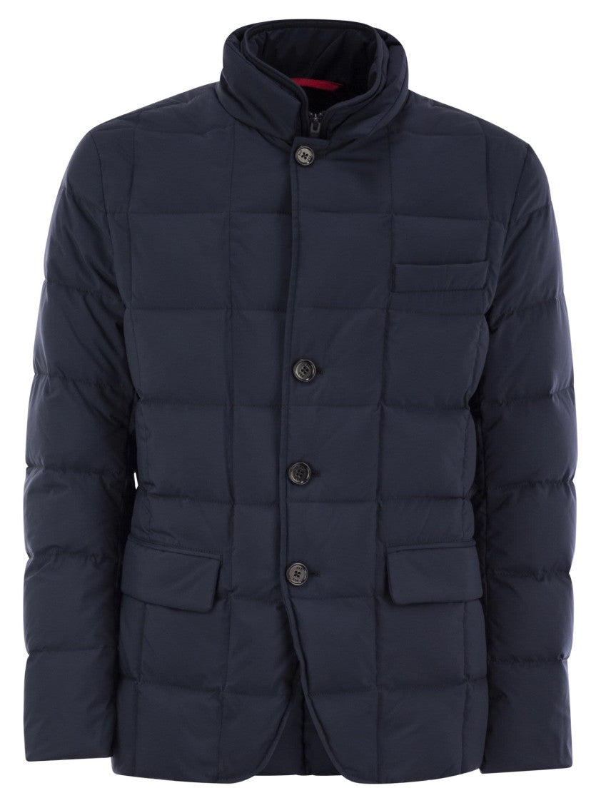 Fay Double-Front Quilted Jacket With Water-Repellent Finish