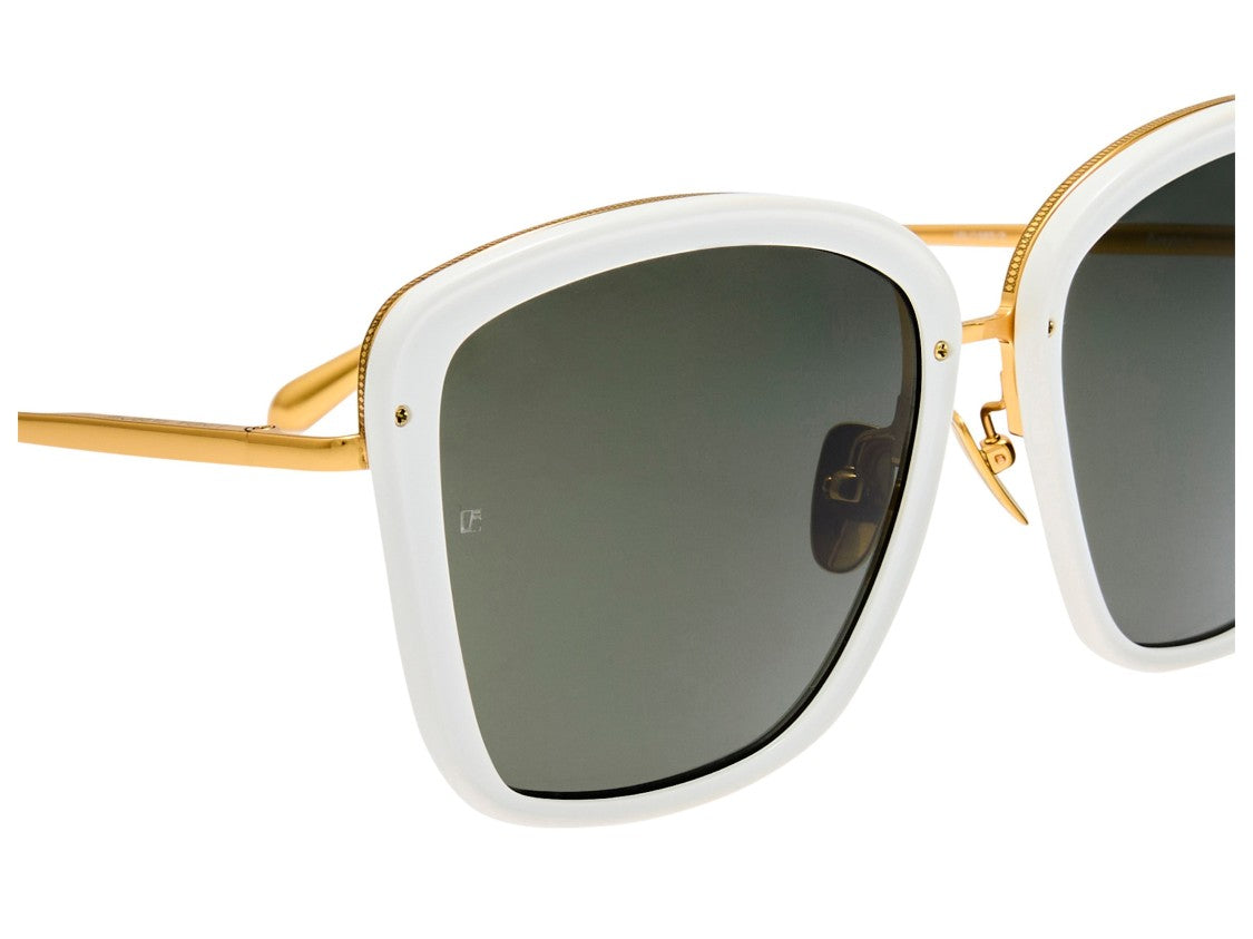 Linda Farrow White Lfl1592 Oversized Acetate Square Sunglasses