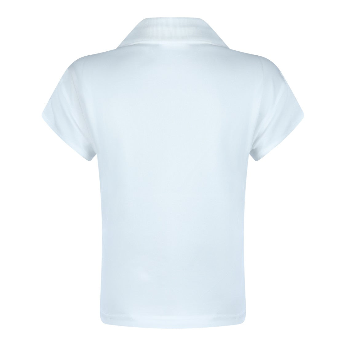 Courrèges V-Neck White Polo Shirt