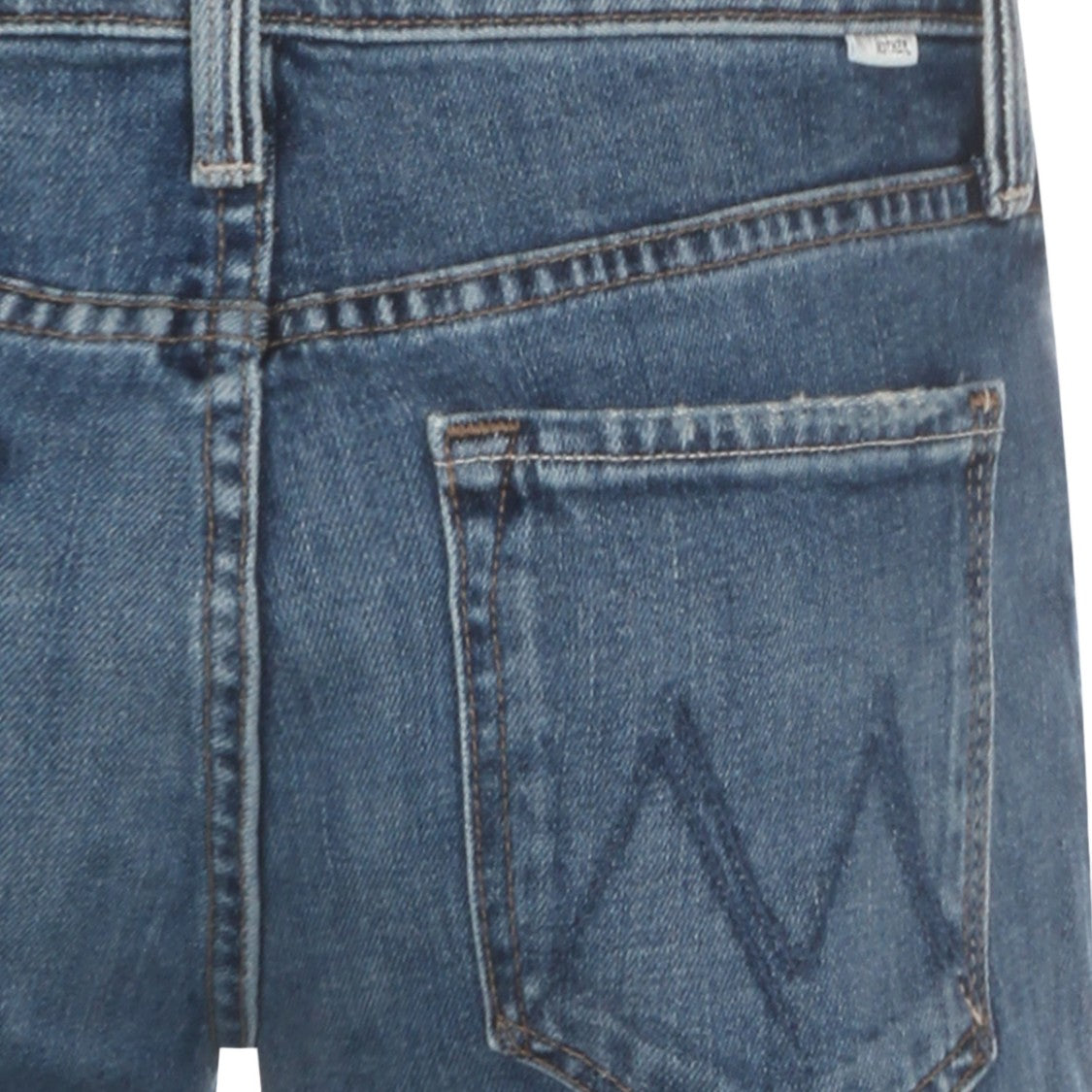 Mother Straight-Leg Jeans In Medium Blue Denim