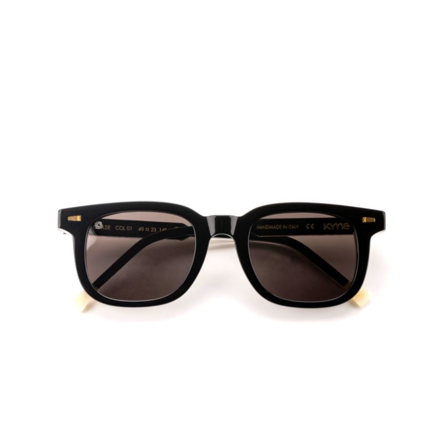 Kyme Chase1 Square-Frame Sunglasses With Glossy Finish And Gold Accents
