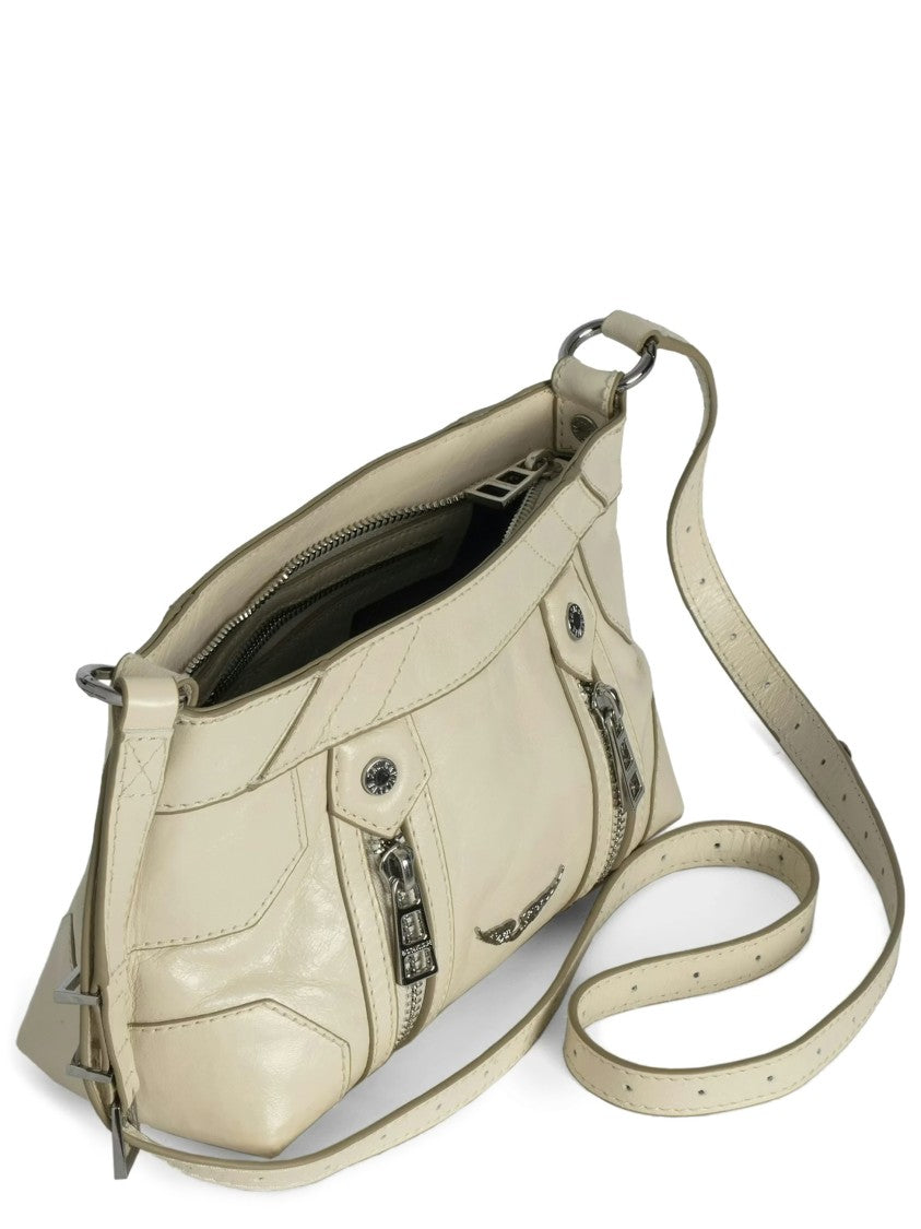 Zadig & Voltaire Ivory Sunny Mood Vintage Patent Shoulder Bag