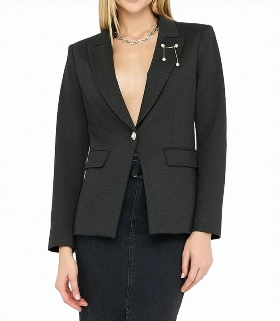 Liu Jo Milano Stitch Melange Jersey Blazer