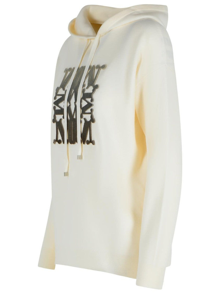 Max Mara 'Taddeo' Cream Virgin Wool Sweater