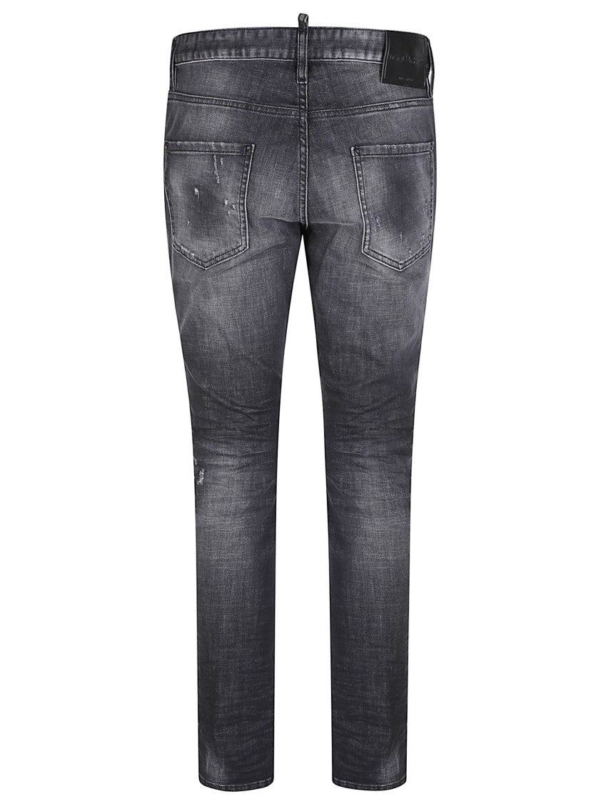 Dsquared2 Teddy Faded Distressed Slim-Fit Jeans