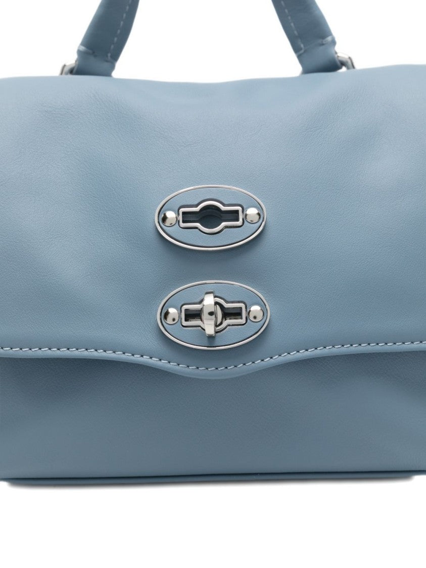 Zanellato Light Blue Studded Strap Shoulder Bag