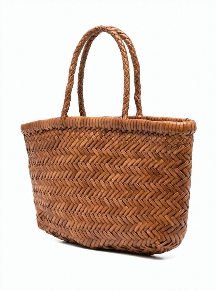 Dragon Diffusion Mini Flat Basket-Style Tote With Braided Handles